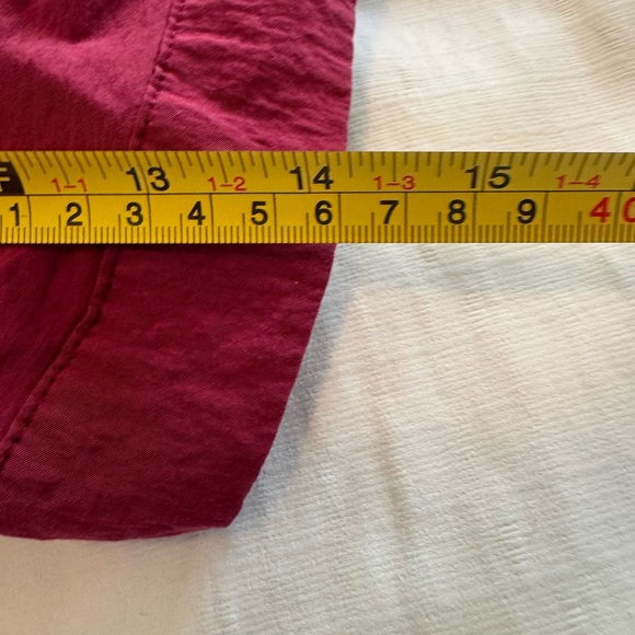 Laura Scott Burgundy Blouse Concealed Placket with Roll up button sleeves 1X - Picture 12 of 12